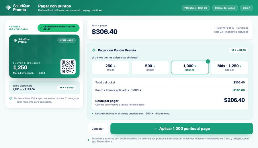SaludQue Premia · Redimir